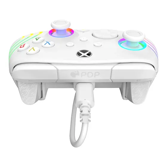 PDP XBOX WIRED CONTROLLER AFTERGLOW WAVE WHITE-5