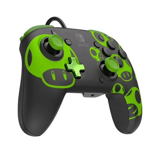 PDP NINTENDO SWITCH WIRED CONTROLLER REMATCH - 1UP GLOW IN THE DARK-4