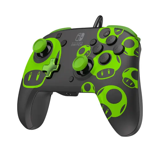 PDP NINTENDO SWITCH WIRED CONTROLLER REMATCH - 1UP GLOW IN THE DARK-7