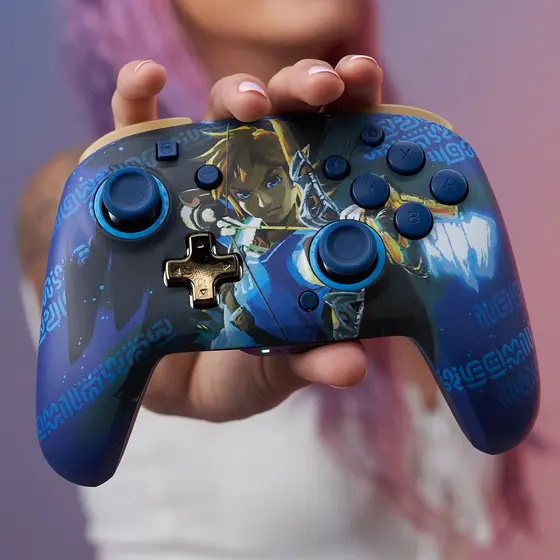 PDP SWITCH REMATCH WIRELESS CONTROLLER - LINK HERO GLOW IN THE DARK-7