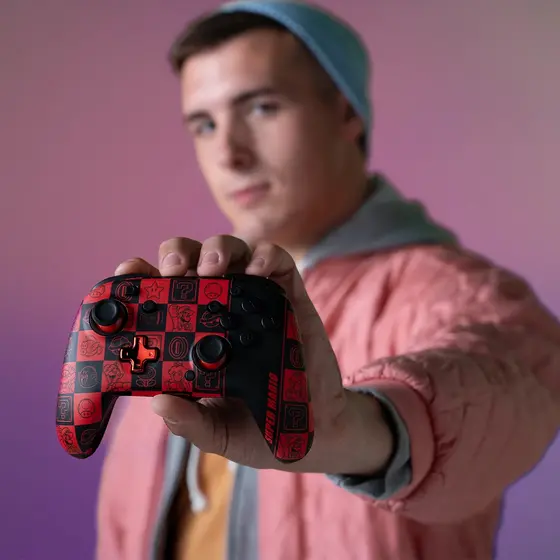 PDP SWITCH REMATCH WIRELESS CONTROLLER - SUPER ICONS GLOW IN THE DARK-10