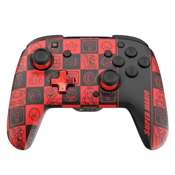 PDP SWITCH REMATCH WIRELESS CONTROLLER - SUPER ICONS GLOW IN THE DARK-4