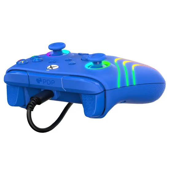 PDP XBOX WIRED CONTROLLER AFTERGLOW WAVE BLUE-1