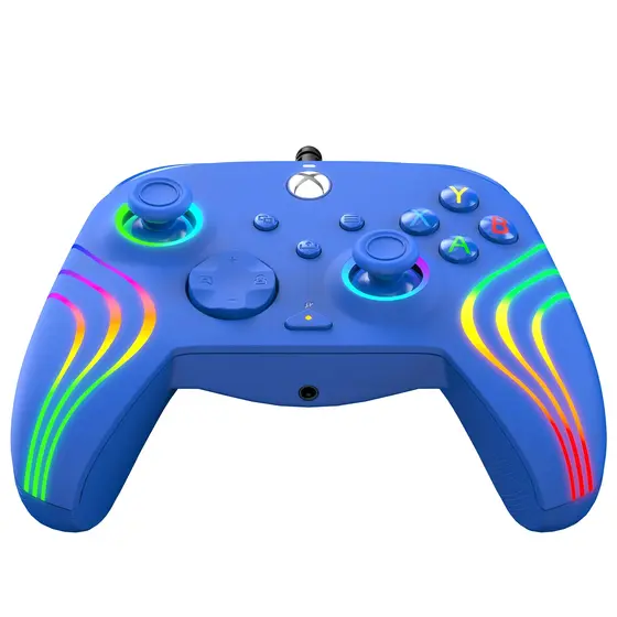 PDP XBOX WIRED CONTROLLER AFTERGLOW WAVE BLUE-2
