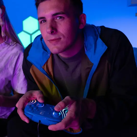 PDP SWITCH AFTERGLOW WAVE WIRED CONTROLLER - BLUE-6