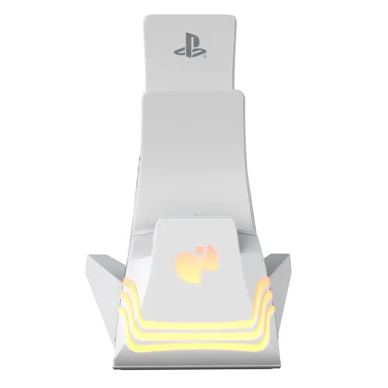 PDP PS5 AFTERGLOW WAVE - DUAL CHARGER WHITE-1