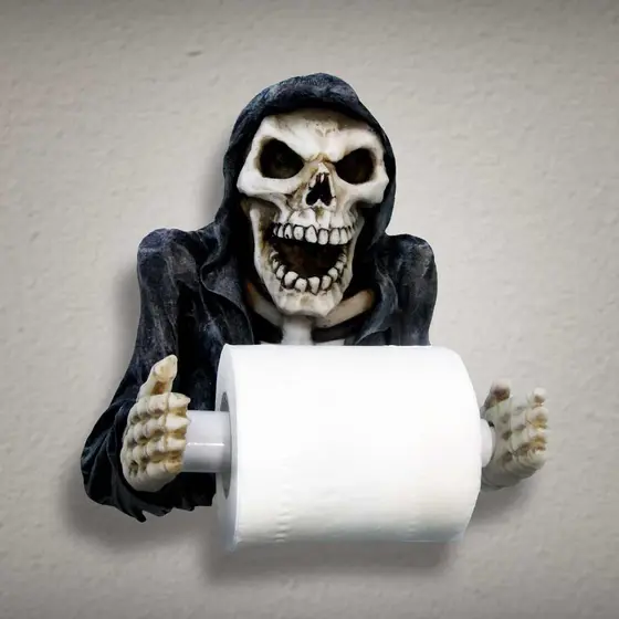 NEMESIS NOW REAPERS REVENGE TOILET ROLL HOLDER 26CM-1