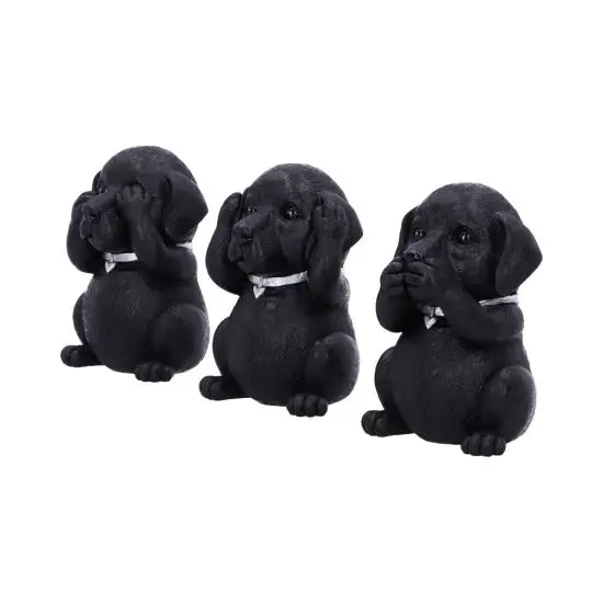 NEMESIS NOW THREE WISE LABRADORS 8.5CM-1