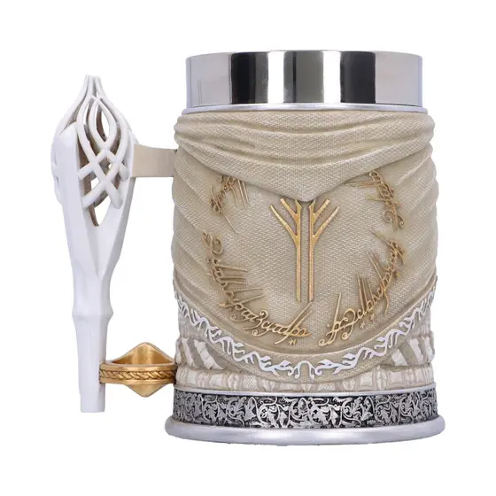 NEMESIS NOW LORD OF THE RINGS GANDALF THE WHITE TANKARD 15CM-2
