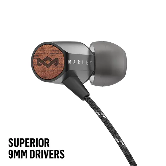 HOUSE OF MARLEY UPLIFT 2.0 SIGNATURE BLACK IN-EAR HEADPHONES-1