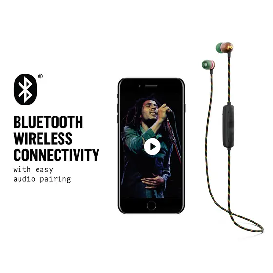 HOUSE OF MARLEY SMILE JAMAICA WIRELESS 2 RASTA IN-EAR HEADPHONES-2