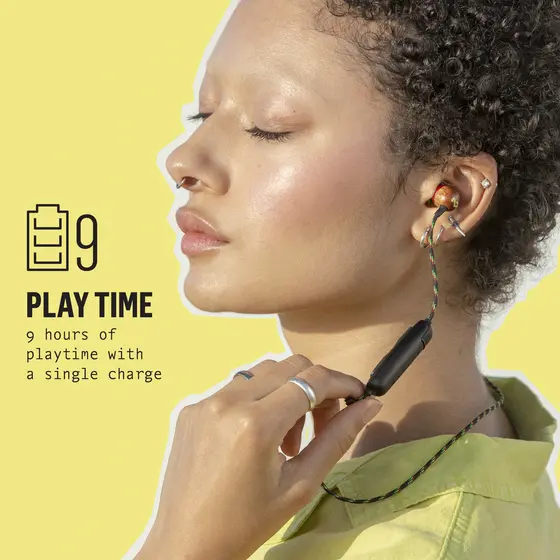HOUSE OF MARLEY SMILE JAMAICA WIRELESS 2 RASTA IN-EAR HEADPHONES-4