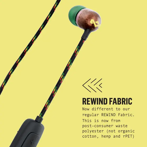 HOUSE OF MARLEY SMILE JAMAICA WIRELESS 2 RASTA IN-EAR HEADPHONES-5