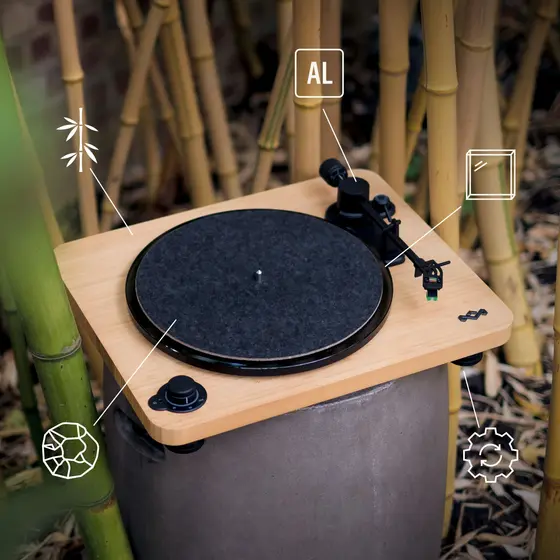 HOUSE OF MARLEY STIR IT UP LUX WIRELESS TURNTABLE SIGNATURE BLACK-6