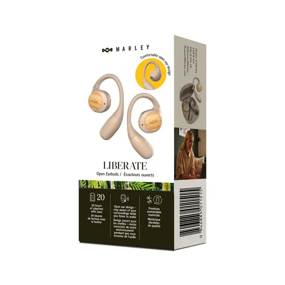 HOUSE OF MARLEY LIBERATE OPEN EAR EARPHONES CREAM-2