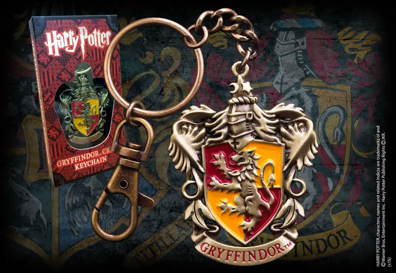 NOBLE COLLECTION Harry Potter Gryffindor crest keychain-0