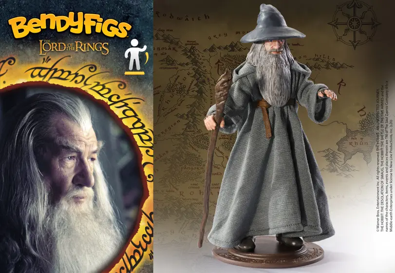NOBLE COLLECTION - LORD OF THE RINGS - BENDYFIGS - GANDALF-0