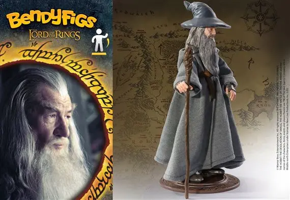 NOBLE COLLECTION - LORD OF THE RINGS - BENDYFIGS - GANDALF-1