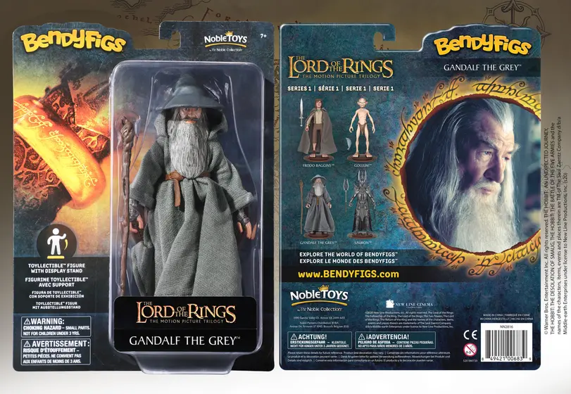 NOBLE COLLECTION - LORD OF THE RINGS - BENDYFIGS - GANDALF-5
