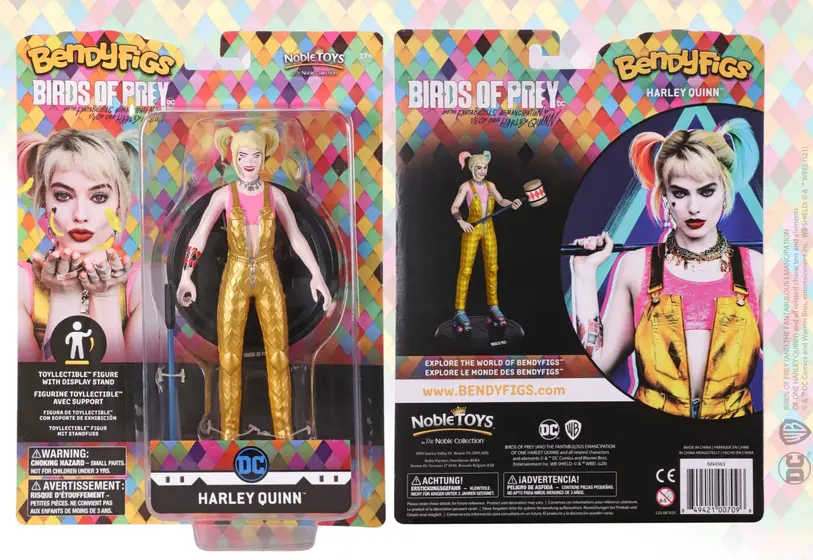 NOBLE COLLECTION - DC - BENDYFIGS - HARLEY QUINN WITH MALLET (BIRDS OF PREY)-5