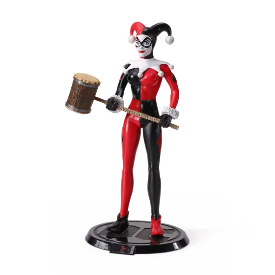 NOBLE COLLECTION DC - SS - HARLEY QUINN JESTER BENDYFIG-0