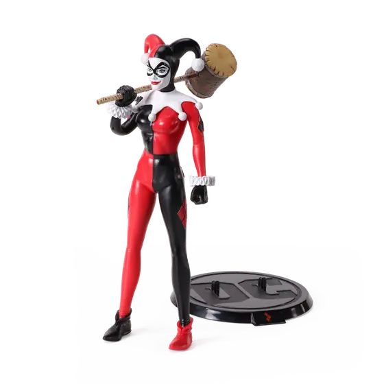 NOBLE COLLECTION DC - SS - HARLEY QUINN JESTER BENDYFIG-4
