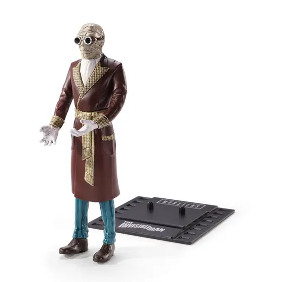 NOBLE COLLECTION - UNIVERSAL MONSTERS BENDYFIGS INVISIBLE MAN-4