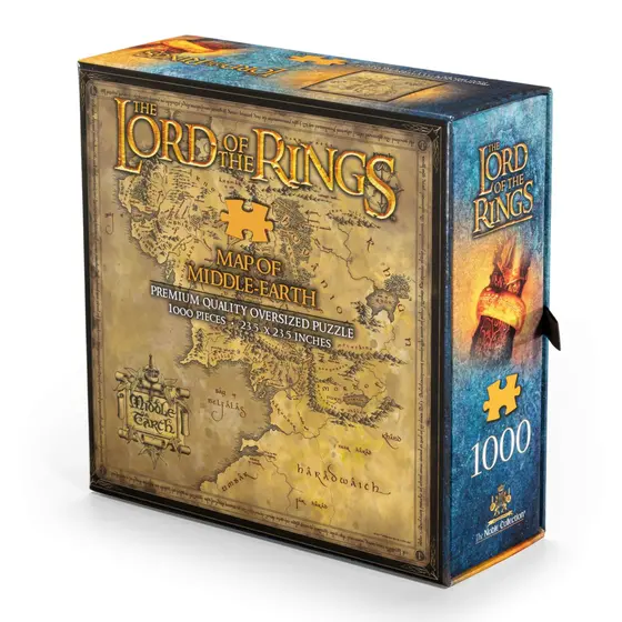NOBLE COLLECTION - LORD OF THE RINGS - MIDDLE-EARTH MAP PUZZLE-0