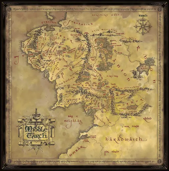 NOBLE COLLECTION - LORD OF THE RINGS - MIDDLE-EARTH MAP PUZZLE-2