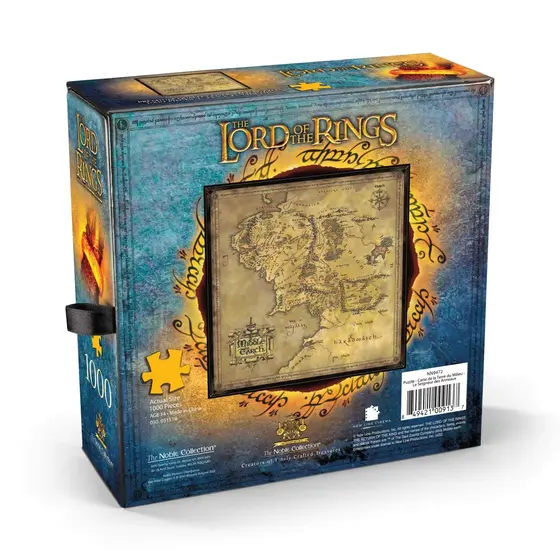 NOBLE COLLECTION - LORD OF THE RINGS - MIDDLE-EARTH MAP PUZZLE-3