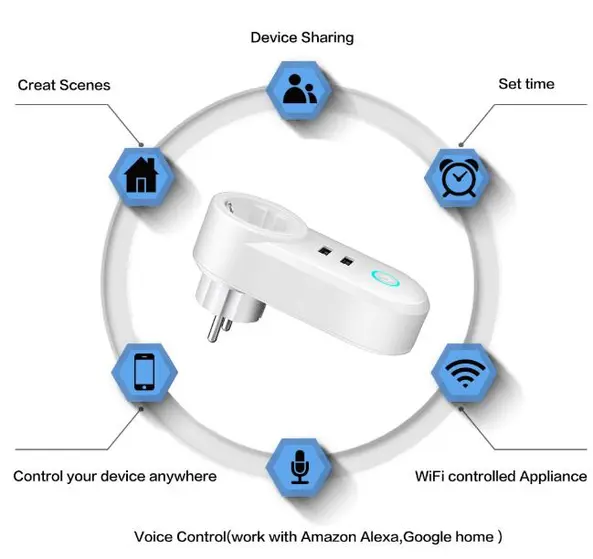 MOYE VOLTAIC WIFI SMART SOCKET WITH USB PORTS-5