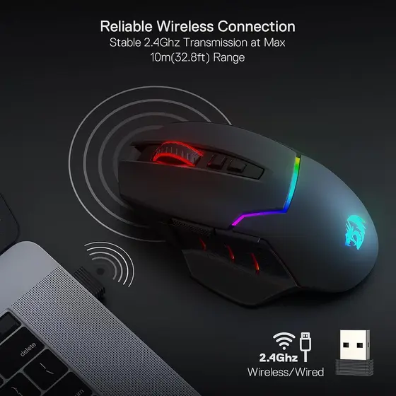 MOUSE - REDRAGON MIRAGE M690-PRO WIRELES-11