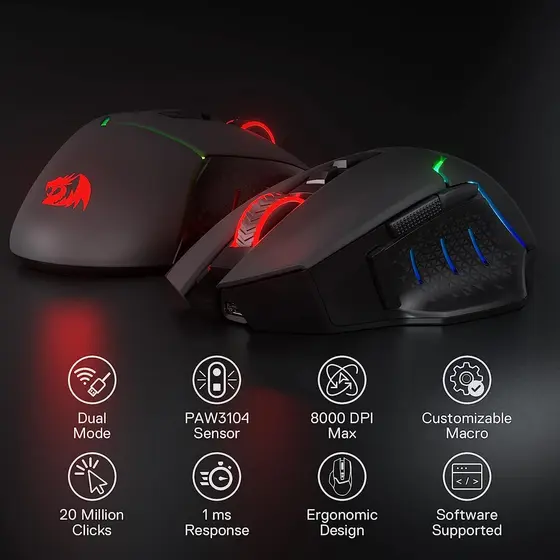 MOUSE - REDRAGON MIRAGE M690-PRO WIRELES-13