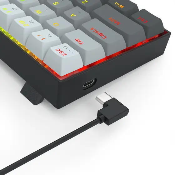 KEYBOARD - REDRAGON FIZZ K617 RGB WIRED BLACK MAGNETIC-8