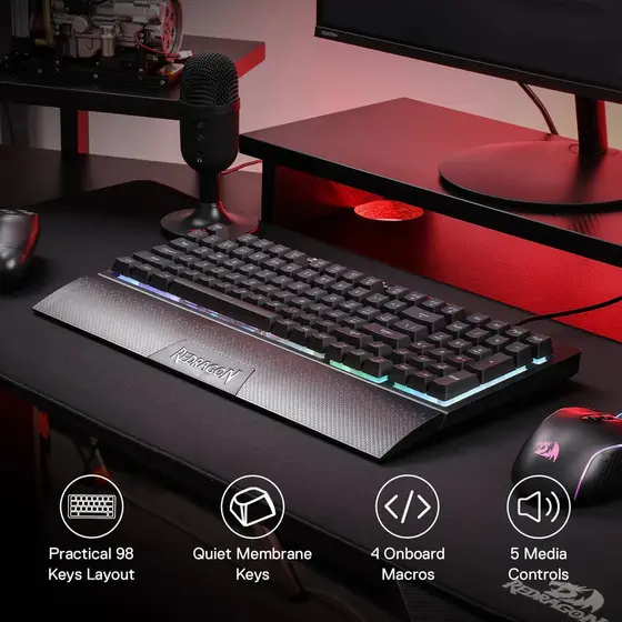 KEYBOARD - REDRAGON SHIVA PRO K515-RGB WIRELESS-5