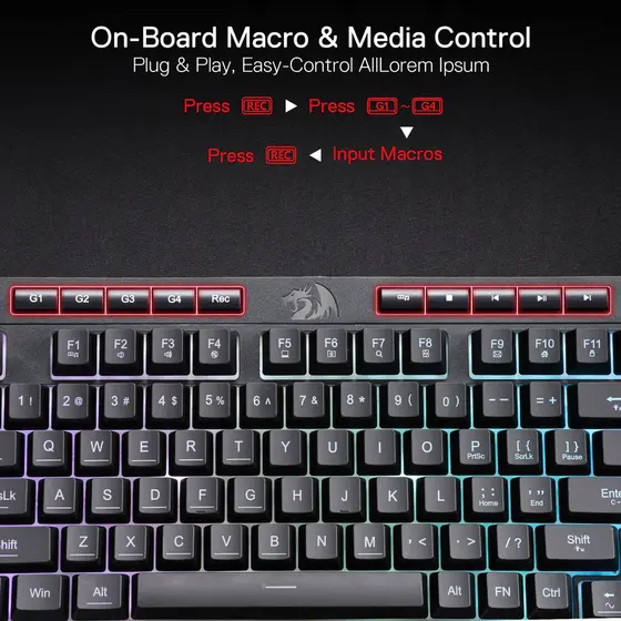 KEYBOARD - REDRAGON SHIVA PRO K515-RGB WIRELESS-7