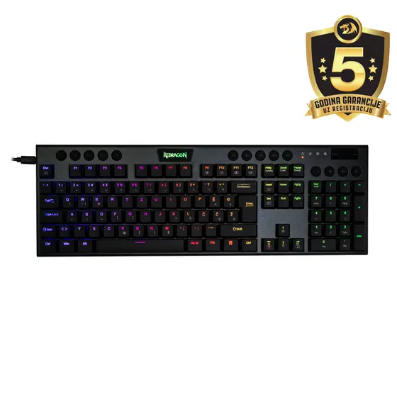 KEYBOARD - REDRAGON HORUS K619-RGB WIRED RED SWITCH SLO/CRO LAYOUT-0