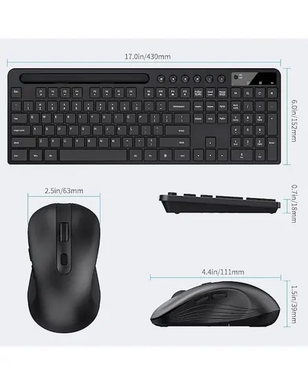 MARVO OFFICE KC411W HR BK WIRELESS COMBO SLO/CRO-1