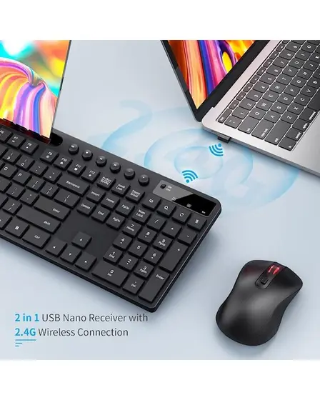 MARVO OFFICE KC411W HR BK WIRELESS COMBO SLO/CRO-3