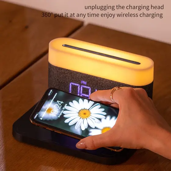 MOYE AURORA LAMP WITH CLOCK AND WIRELESS CHARGER-10