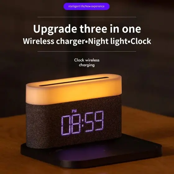 MOYE AURORA LAMP WITH CLOCK AND WIRELESS CHARGER-2