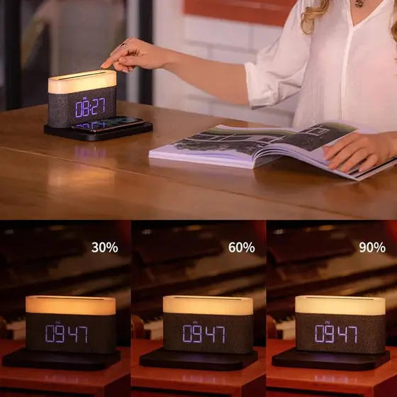 MOYE AURORA LAMP WITH CLOCK AND WIRELESS CHARGER-7