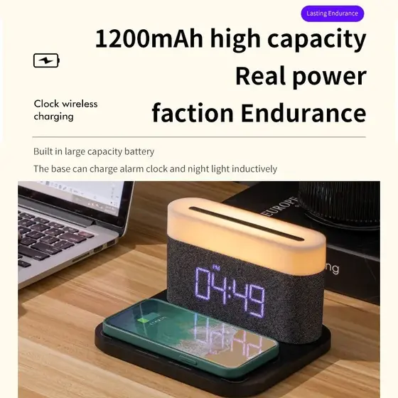 MOYE AURORA LAMP WITH CLOCK AND WIRELESS CHARGER-8