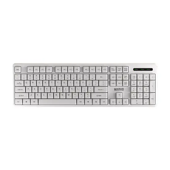 MARVO OFFICE WS005 HR WH WIRELESS COMBO WHITE SLO/CRO-2