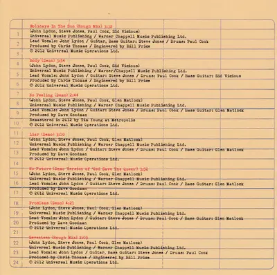 Sex Pistols - Never Mind The Bollocks Here's The Sex Pistols - Alternative Takes-5