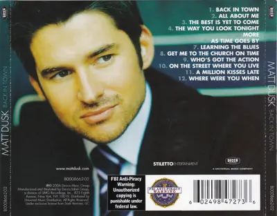 Matt Dusk - Back In Town-1