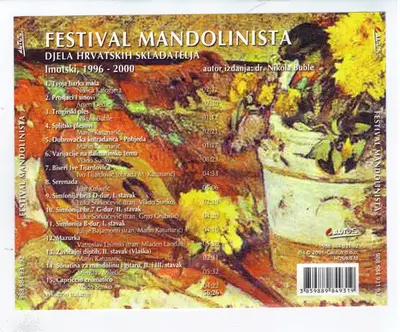 Various - Festival Mandolinista - Djela Hrvatskih Skladatelja - Imotski, 1996 - 2000-1