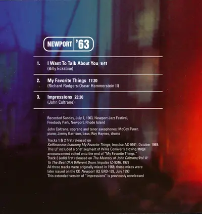 John Coltrane - My Favorite Things: Coltrane At Newport-10