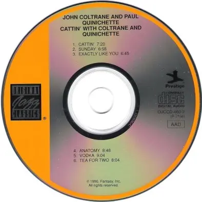 John Coltrane And Paul Quinichette - Cattin' With Coltrane And Quinichette-2