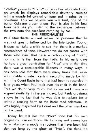 John Coltrane And Paul Quinichette - Cattin' With Coltrane And Quinichette-4